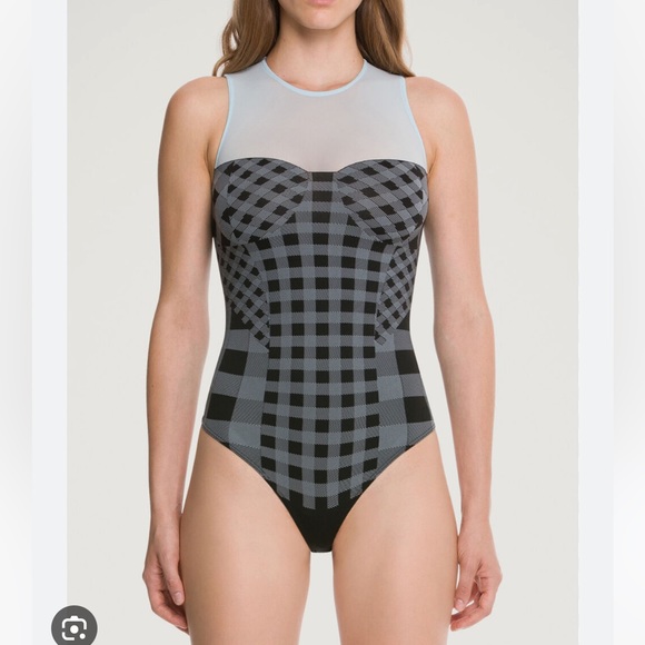 Wolford Summer Check String Body - size medium - NWT - Picture 2 of 8